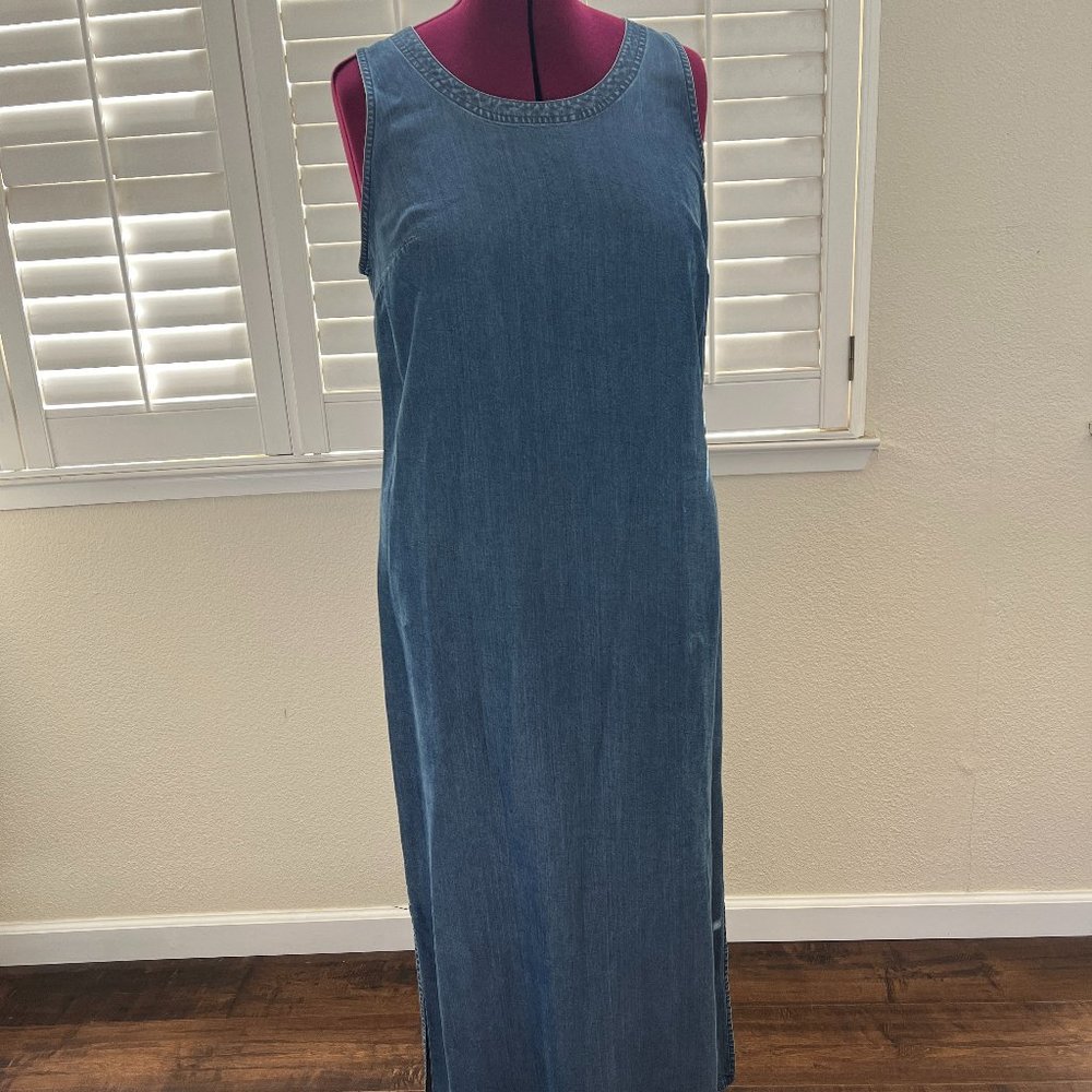 Denim Maxi sleeveless dress